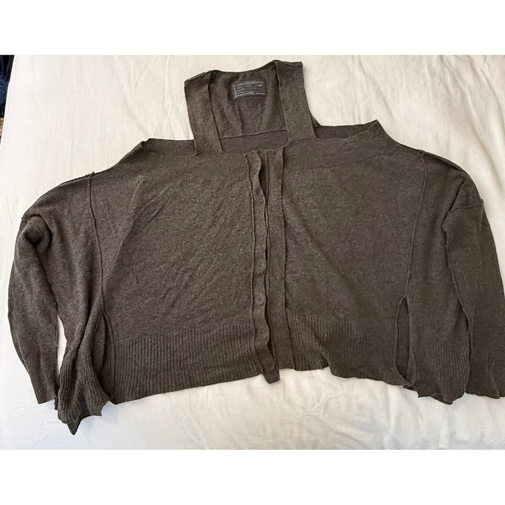 ALLSAINTS Spitalfields Raeburn Cardigan Sweater Knit Dark Gray‎ Size TEN
